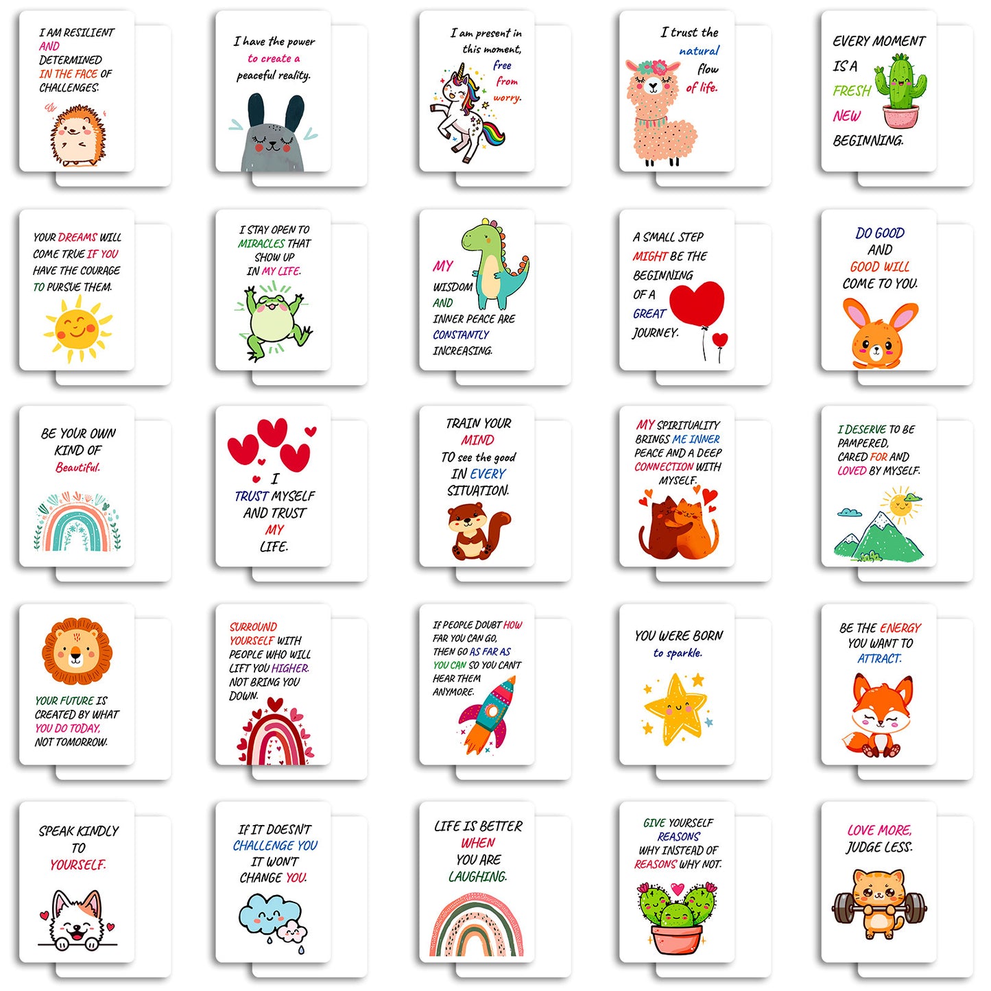 All-English inspirational postcards