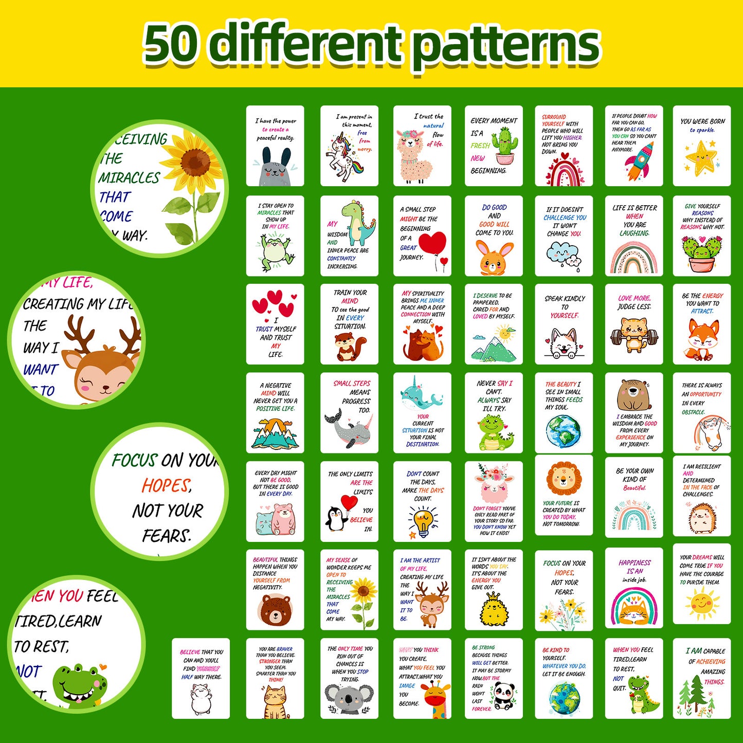 All-English inspirational postcards