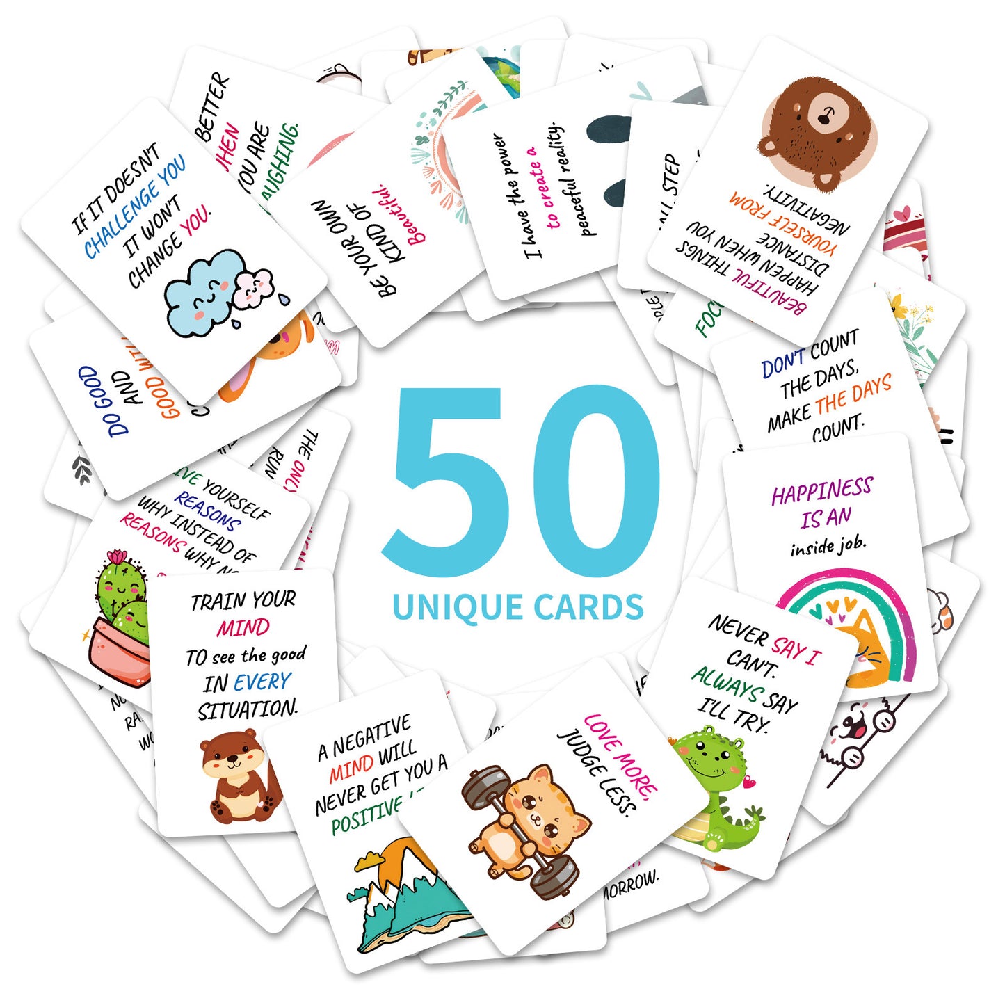 All-English inspirational postcards