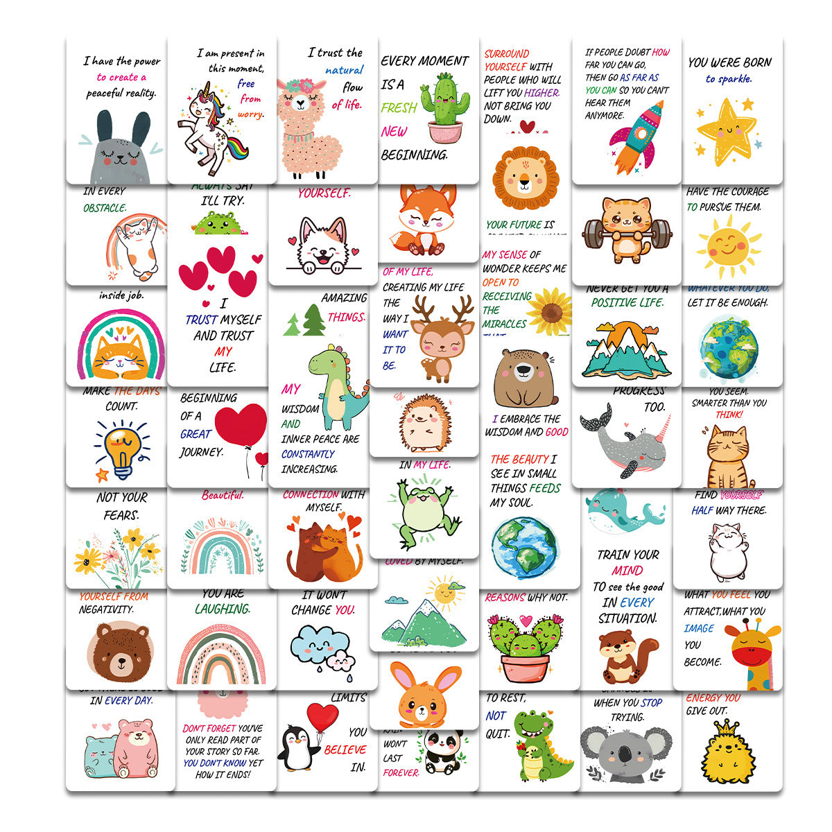 All-English inspirational postcards