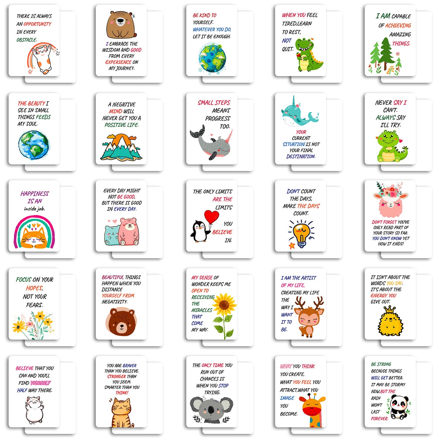 All-English inspirational postcards