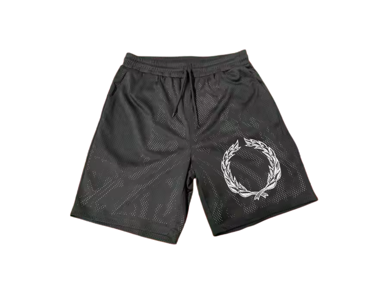'Rooted in' Mesh shorts